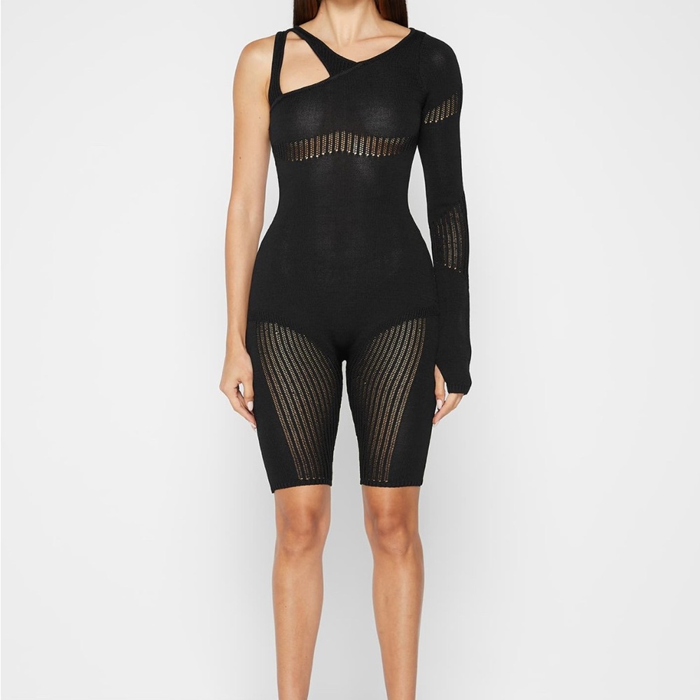 Pink One-Shoulder Cutout Bodysuit